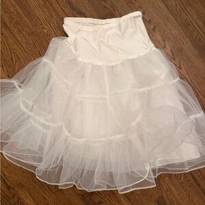 White Tulle crinoline Skirt